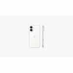 a back and side view of a white cell phone