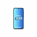a cell phone with a blue screen
