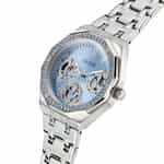 montre guess quinn argentee cadran angle