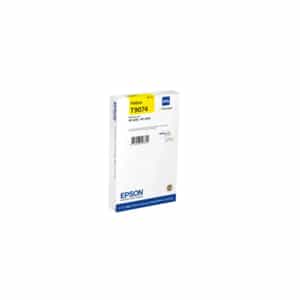 a white box with blue and yellow labels