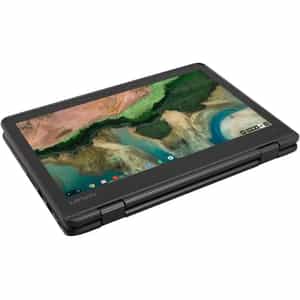 a black laptop with a screen on