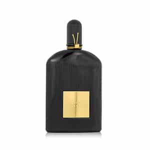 a black bottle with gold label