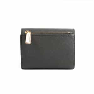 Dos du portefeuille Michael Kors 32S1GNME6L noir avec poche zippée et tirette dorée