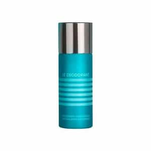 Déodorant spray Jean Paul Gaultier Le Male 150 ml flacon bleu turquoise vue de face