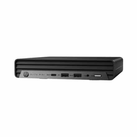 desk-hp-elite-mini-800-g9r-intel-core-i7-14700 a black rectangular device with ports