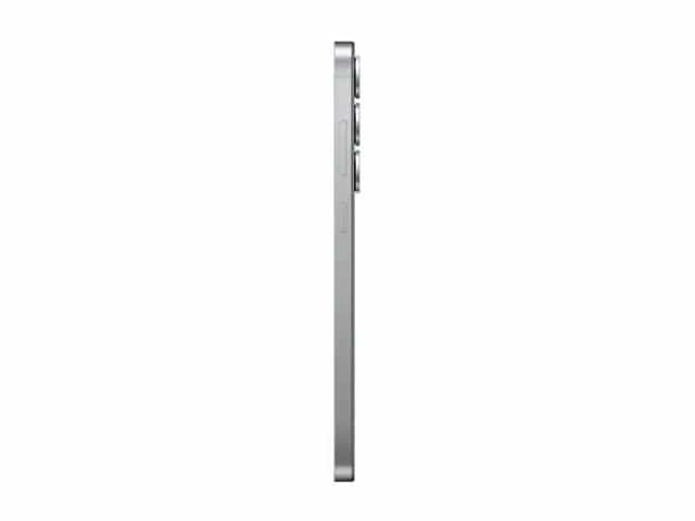 the back of a silver cell phone