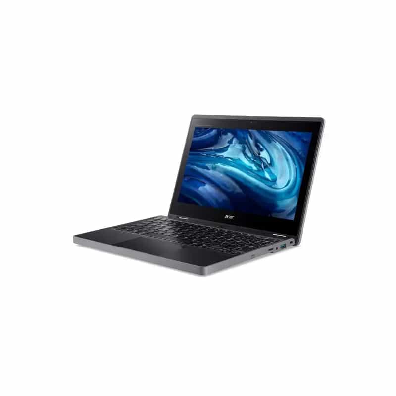 a laptop with a blue screen
