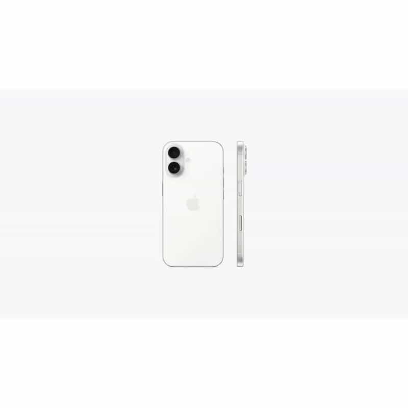 a back and side view of a white cell phone