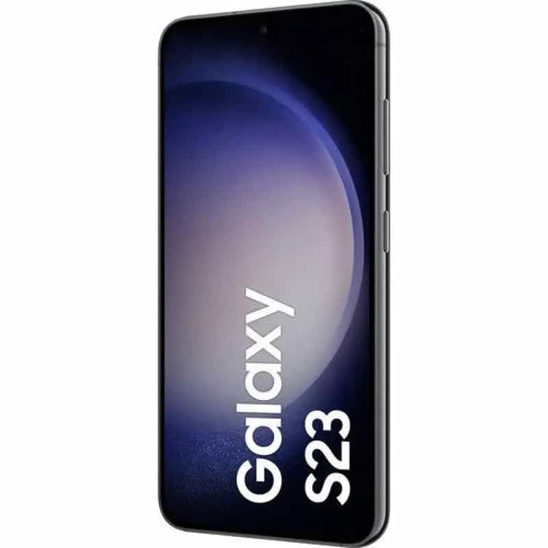 a black cell phone with white text on the screen