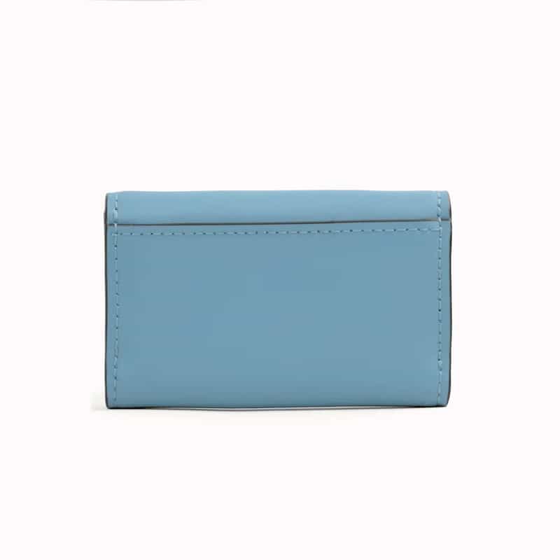 Portefeuille femme Michael Kors Lyra bleu ciel, vue arrière, format compact