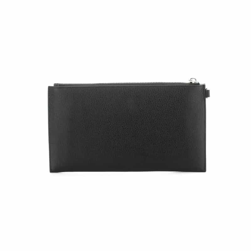 pochette-michael-kors-35s5stvw3i-black-01 Pochette Michael Kors 35S5STVW3I Black vue dos en cuir grainé noir, fermeture zippée