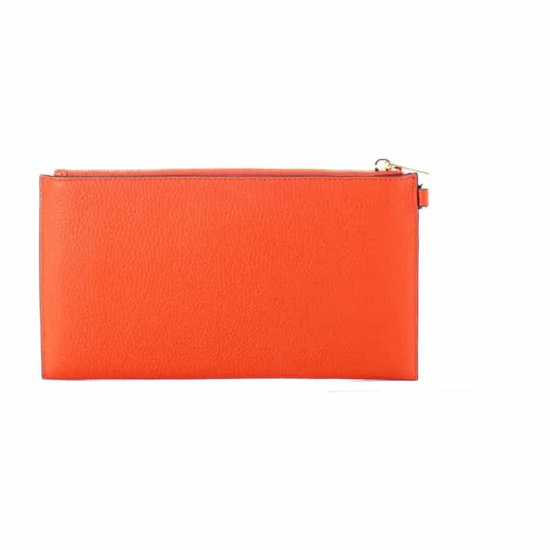 sac-a-main-michael-kors-35s5gtvw3i-red-clay-02 Dos pochette Michael Kors 35S5GTVW3I Red Clay en cuir grainé, format pochette zippée
