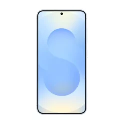 un téléphone portable blanc et bleu