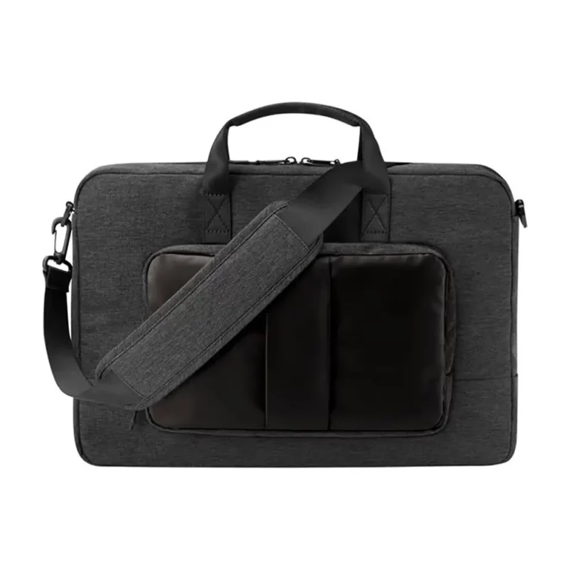 un sac gris avec une sangle