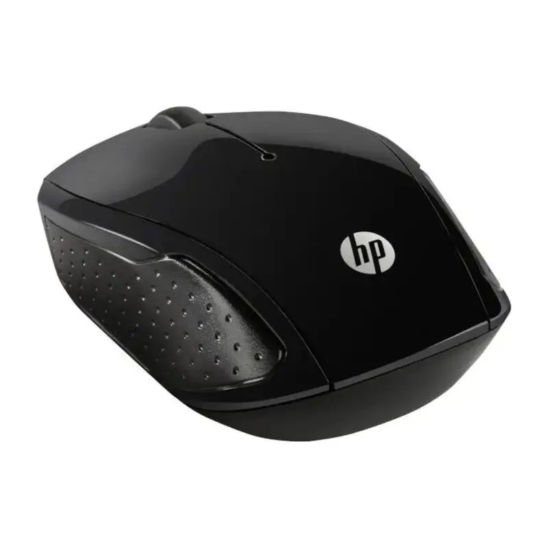 Souris sans fil HP 220 noire vue 3/4 grip antidérapant