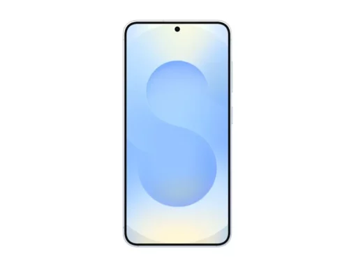 Un Téléphone Portable Blanc Et Bleu