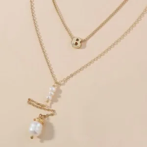 a necklace with pearls and a number
