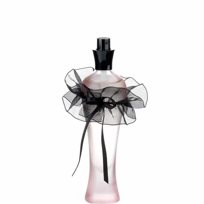 eau-de-parfum-chantal-thomass-100-ml a pink bottle with black ribbon