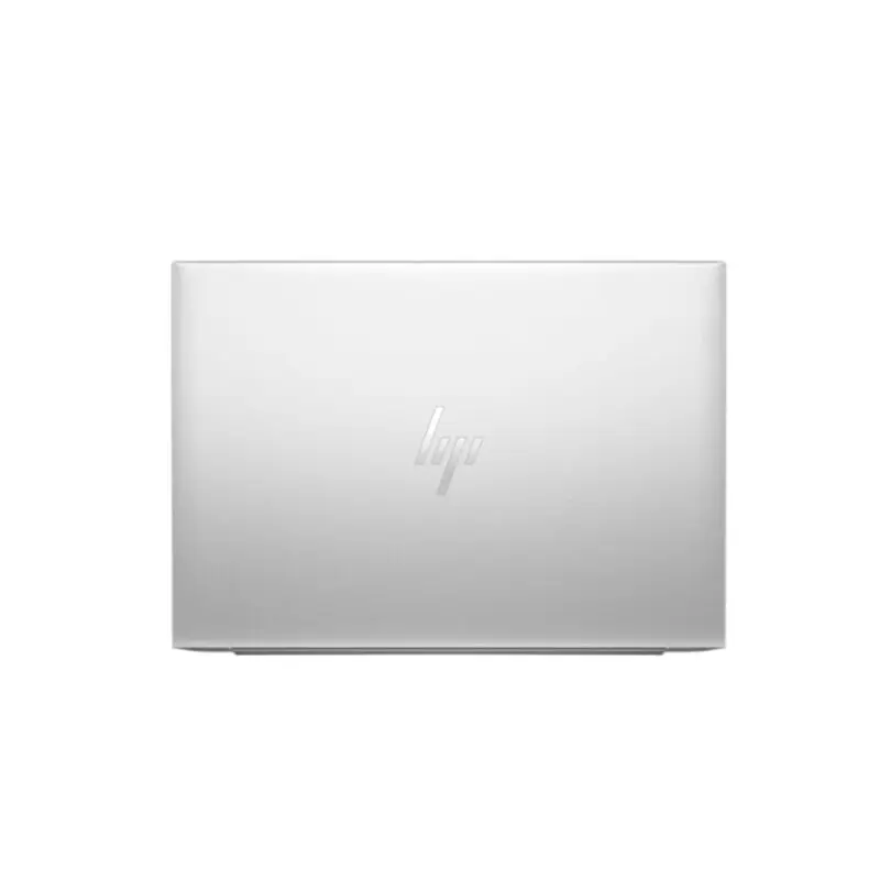 a silver laptop on a white background