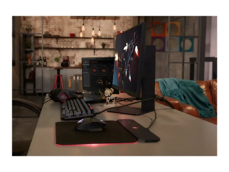 a computer on a desk