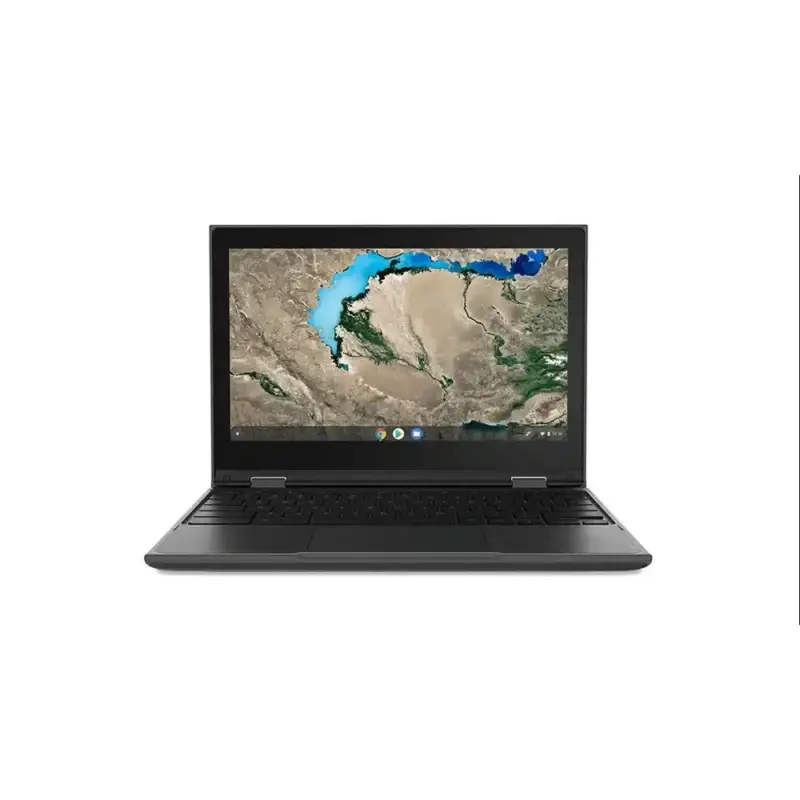 a laptop with a map on the screen