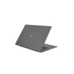 a laptop with a back turned