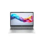 a laptop with colorful waves on the screen