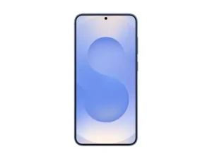 a blue and white cell phone