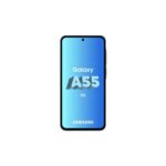 a cell phone with a blue screen