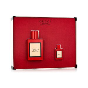 Coffret Gucci Bloom Ambrosia di Fiori EDP Intense 50 ml + mini 5 ml – coffret rouge avec deux flacons