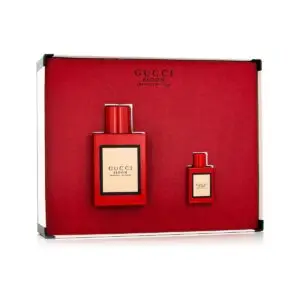 Coffret Gucci Bloom Ambrosia di Fiori EDP Intense 50 ml + mini 5 ml – coffret rouge avec deux flacons