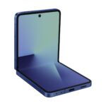 Galaxy Z Flip7 Bleu Nuit ouvert en angle, vue 3/4 – 512 Go prix France