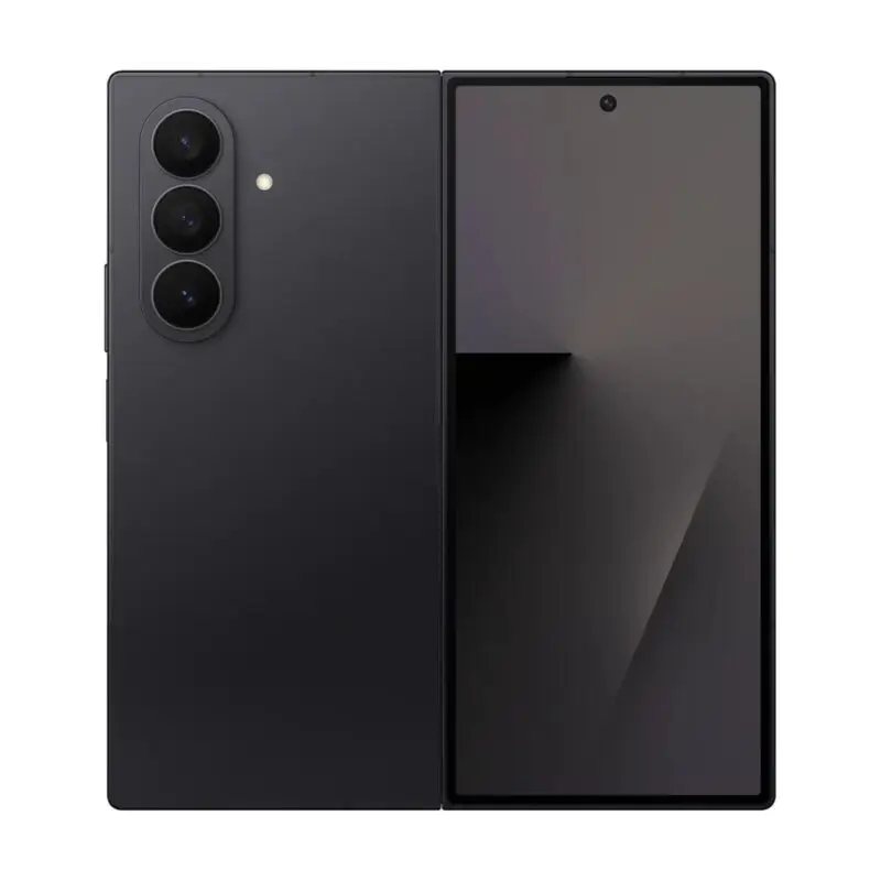 Galaxy Z Fold7 Noir &ndash; double vue face avant et dos avec triple cam&eacute;ra