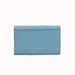 Portefeuille femme Michael Kors Lyra bleu ciel, vue arrière, format compact