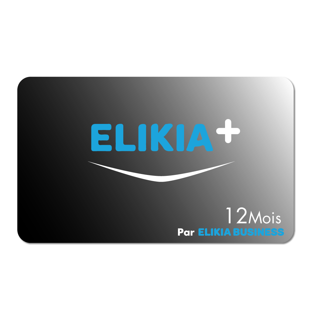 ELIKIA+ carte abonnement livraison standard illimitée 12 mois version noir gris par ELIKIA BUSINESS