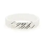 Bracelet femme TheRubz blanc perlé tressé avec détails métalliques – élégant et lumineux