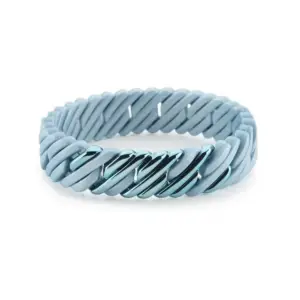 Bracelet femme TheRubz bleu ciel tressé avec détails métalliques – look frais et moderne