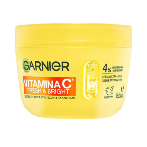 Crème visage Garnier Vitamina C 85 ml, crème anti-taches éclat avec vitamine C et niacinamide, pot jaune