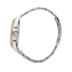 Montre Maserati R8853100040 vue de profil – boîtier 43 mm, poussoirs et bracelet acier bicolore