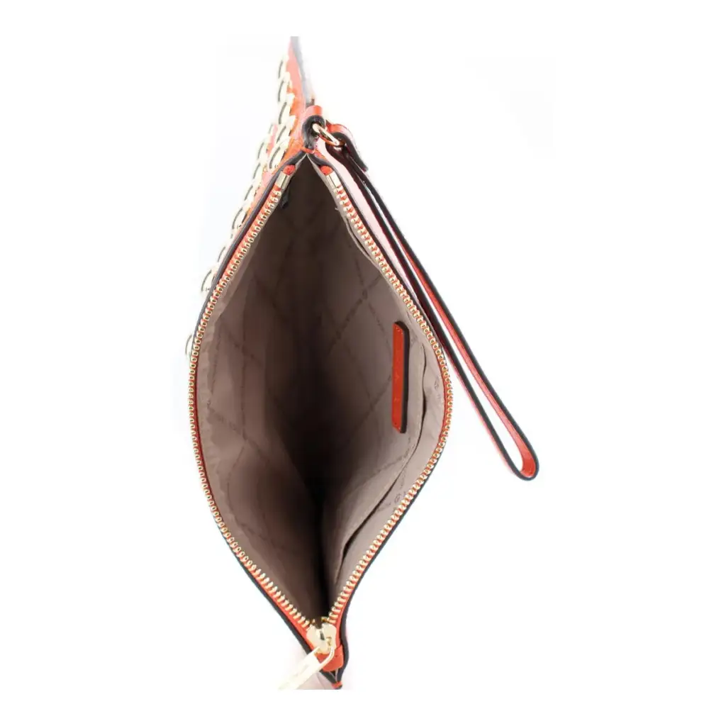 Intérieur pochette Michael Kors 35S5GTVW3I Red Clay, fermeture zippée et compartiment carte