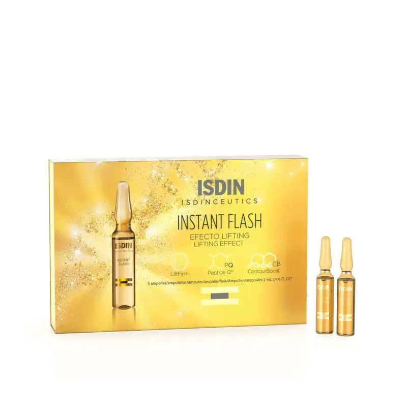 Coffret ISDIN Isdinceutics Instant Flash 5 ampoules 2 ml – traitement raffermissant